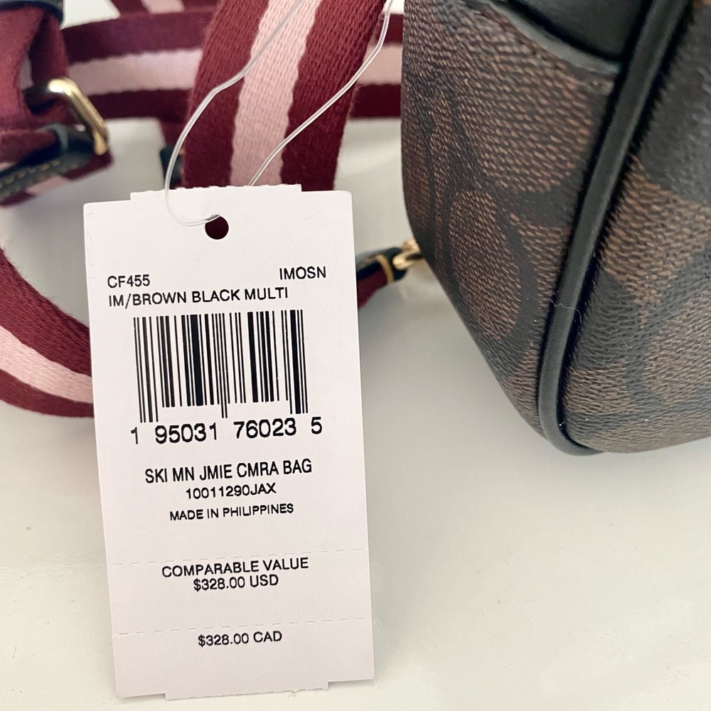 🔥💜NEW💜Coach Jamie camera bag/crossbody bag/shoulder bag/canvas leather - Picture 10 of 10